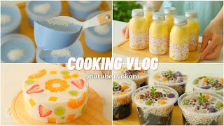 [DualSub] ASMR - NO OVEN | 9 Easy Dessert Recipes with 5 Ingredients | Ice cream, Pudding, Jelly,...