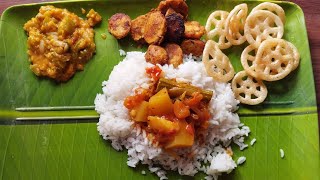 #veg meal#senai kizhangu varuval#pudalangai kootu#urulai kizhangu  murungaikai karakolambu