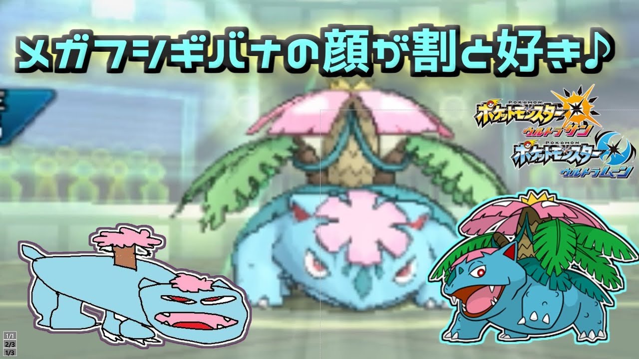 ポケモンusum メガフシギバナがわりと顔かわいい Youtube