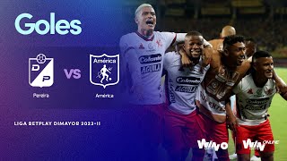 Pereira vs. América (goles) | Liga BetPlay Dimayor 2023-2 | Fecha 15