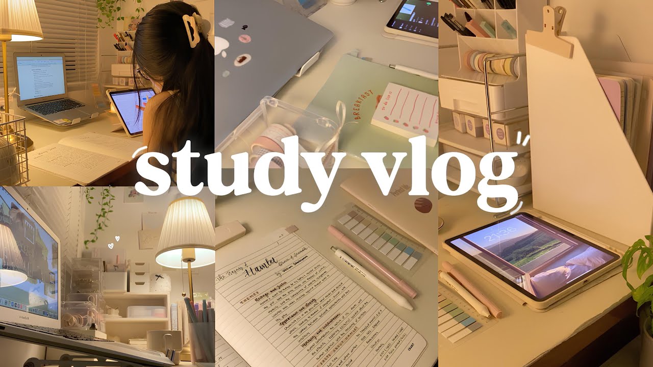 STUDY VLOG | 5:00 am mornings productive, lots of studying, motivation ˚ ༘୨ৎ