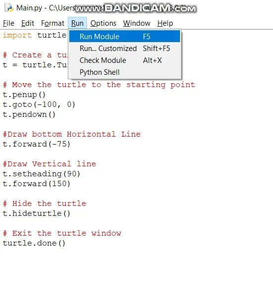 Python Turtle - Draw letter L - YouTube