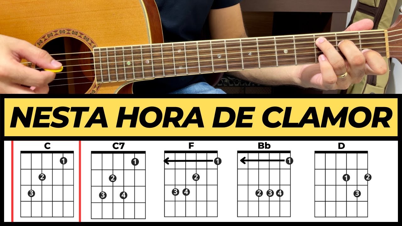 NESTA HORA DE CLAMOR ICM COMO TOCAR NO VIOLÃO (AULA COMPLETA) YouTube