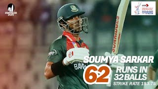 Soumya Sarkar's 62 Runs Against Zimbabwe | 1st T20I | Zimbabwe tour of Bangladesh 2020