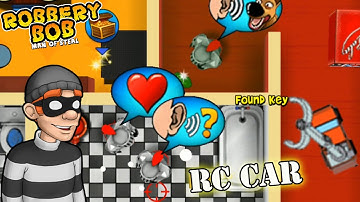 Robbery Bob 1 - Using RC CAR Vs Knight Bob - Gameplay Perfect All Levels - P20