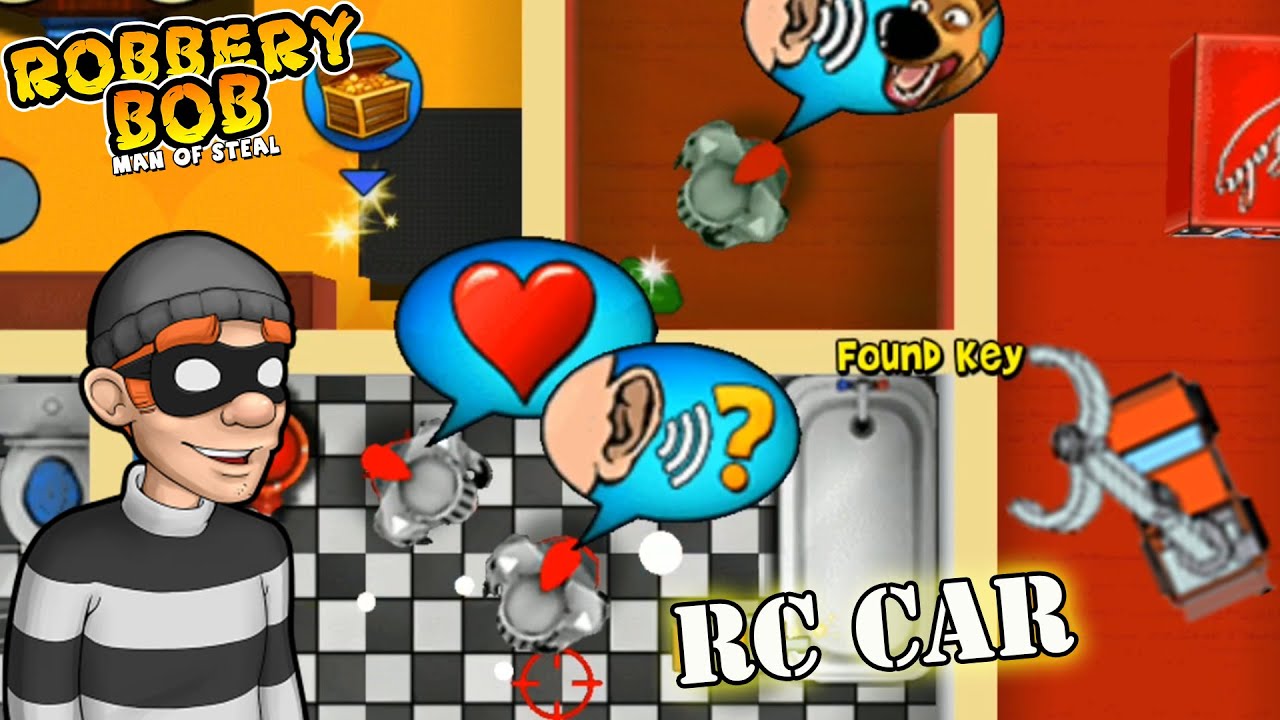 Robbery Bob 1 - Using RC CAR Vs Knight Bob - Gameplay Perfect All Levels - P20