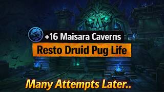Maisara Caverns +16 | Resto Druid PUG with Live Commentary | WoW Midnight 12.0.1