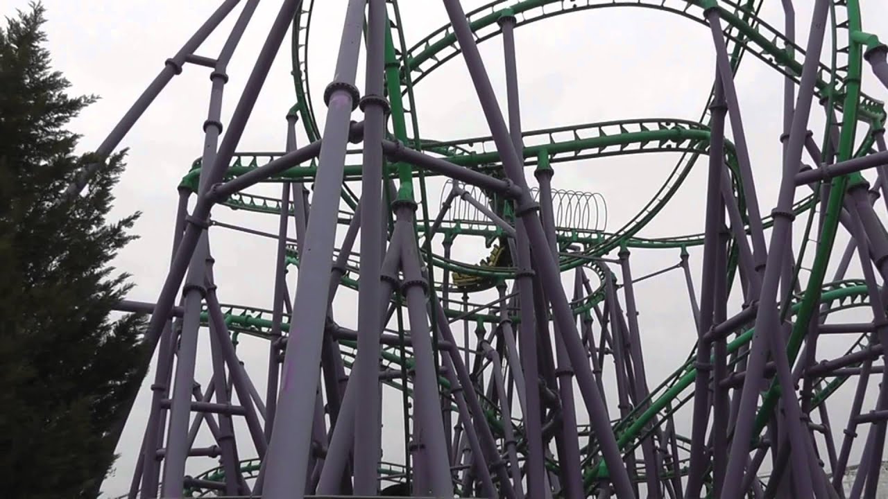 Joker's Jinx Six Flags America HD Off Ride POV - YouTube