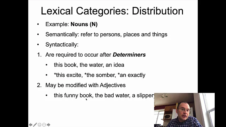 Ling 201 - Intro Linguistics - Syntax 1 - Lexical Categories
