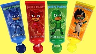 PJ Masks Héroes en Pijamas de Pintura de Baño Bañera Coloreada