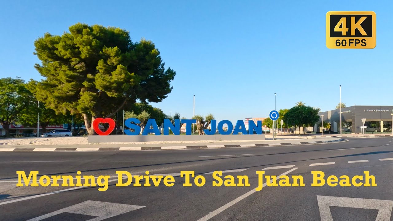 Morning Motorway Drive From Castalla To San Juan Beach, Alicante, Spain in 4K
