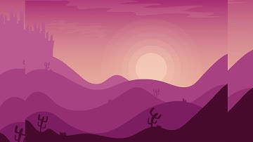 How to Make a Beautiful Desert Landscape scenery in Adobe Illustrator Vector Design