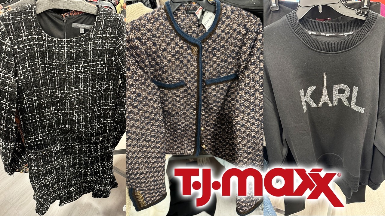 TJ MAXX NEW CLOTHES FINDS ️ FEMININE DRESSES, TWEED JACKETS, POLO RALPH LAUREN MEN SWEATERS