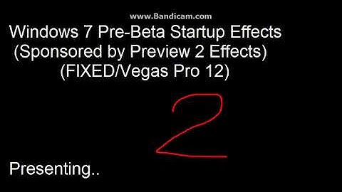 Windows 7 Pre Beta Startup Effects Sponsored by Preview 2 Effects Vegas Pro Presenting