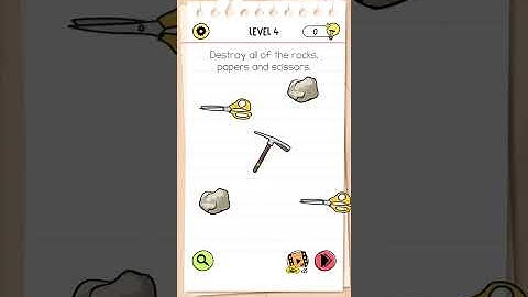 Destroy all of the rocks papers and scissors Brain Test Level 4 #brainteaser #braintest #braingame