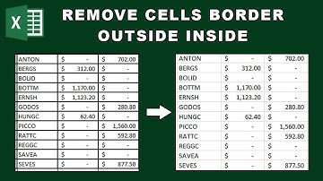 How to Remove Cells  Border Two Way in  Microsoft Excel inside outside Table
