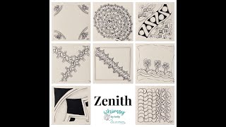 Zenith  (Zentangle® Pattern) drawn by Kelly Barone, CZT