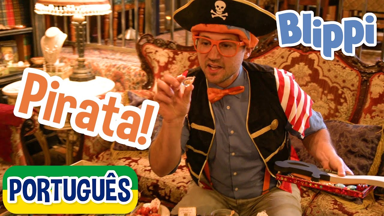Blippi Português na Caça ao Tesouro | Vídeos Educativos para Crianças | As Aventuras de Blippi
