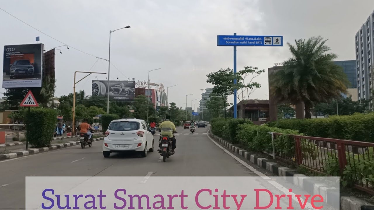 Surat City Drive ,Adajan To Surat Airport . 