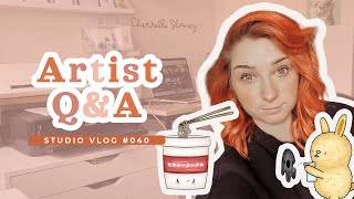 Artist Q&A (except nobody asked me any questions!!) 😂 🙈 Studio Vlog #041 Small Art Business