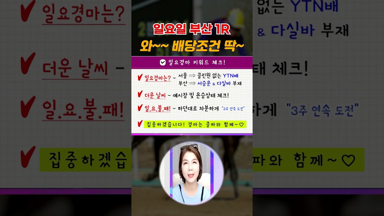 배당 갖춰진 일요일 부산경마｜일요경마 핵심 브리핑