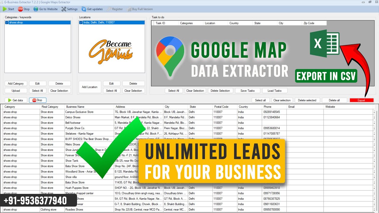 How to extract data from google maps | google maps data scraping software leads extractor
