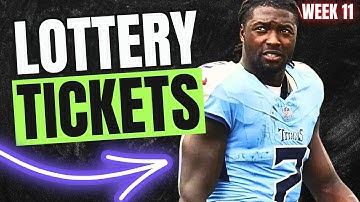 🚨 Week 11 LOTTERY TICKET Plays You Can’t Miss! 2025 Fantasy Football🚨