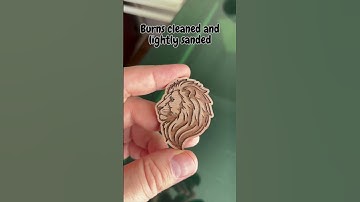 How to Make a Wooden Pin Badge | DIY Laser Cutting Project #shorts