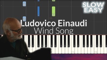 Ludovico Einaudi - Wind Song SLOW EASY Piano Tutorial