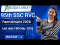INDIAN Army Recruitment 2026|Indian army 95th SSC RVC recruitment 2026|Apply soon|@Naukriverse360