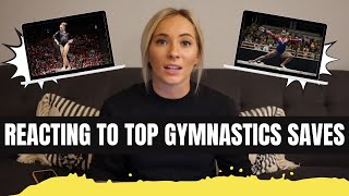 I react to top gymnastics saves