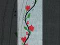 borderline embroidery designs | french knot stitch #shorts #viral #stitch #embroidery