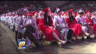 Student walks for first time in three years at graduation