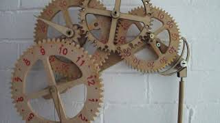 cnc wooden clock, detail