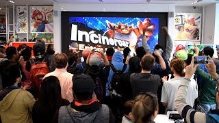 Incineroar (and Ken) Reveal for Super Smash Bros. Ultimate Live Reactions at Nintendo NY