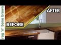 How To Remove Stains, Re-finish & Oil Wooden Kitchen Counter Worktops