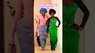Beautiful wedding guests outfits 🌺🌸#youtubeshorts #weddinggueststyle #yorubaoutfits #goviral