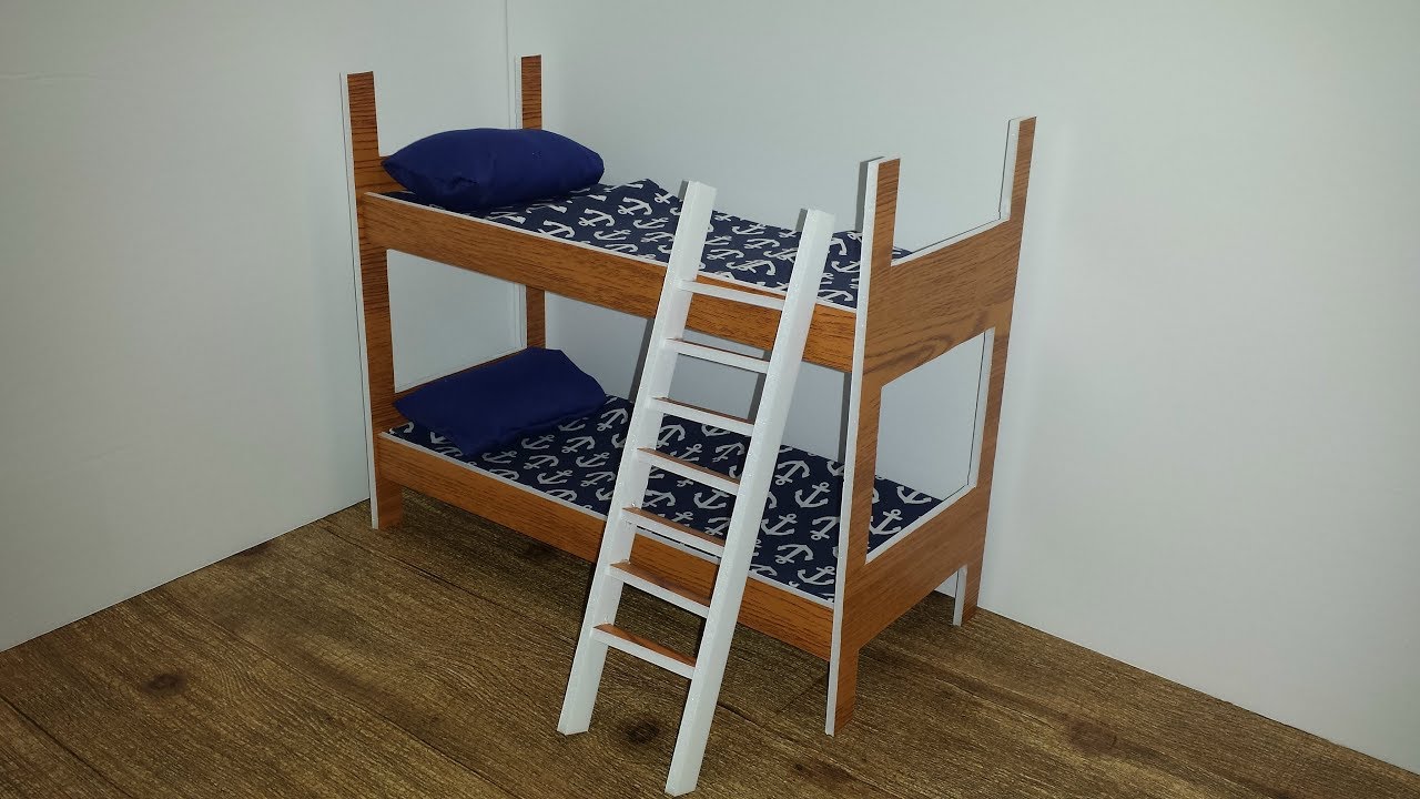 How to make a Doll Bunk Bed YouTube