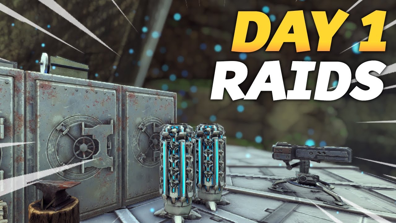 How I RAIDED Every Base SOLO On Day 1 - ARK - YouTube