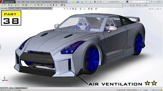 Part 38 : Front air ventilation Nissan GTR R35 | Solidworks