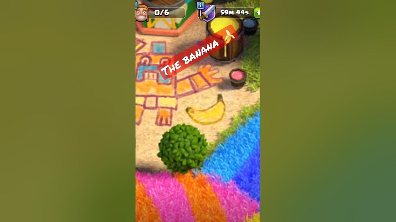 i got banana in new gold pass scenery 😂why coc love banana coc short