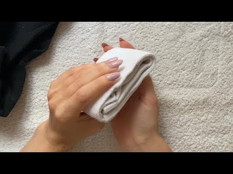 ASMR LoFi fold laundry with me w/ clicky whisper rambles