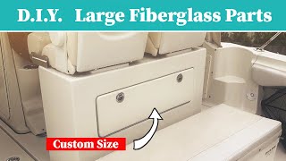 DIY Custom Fiberglass Leaning Post Bench Built from Melamine Mold.