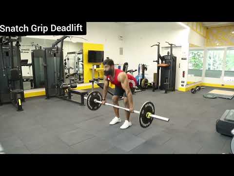 Exercise Library: Snatch Grip Deadlift  #workoutlibrary #exerciselibrary #backexercise