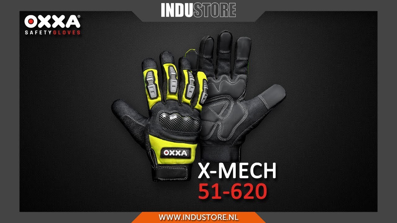 Industore: OXXA X-Mech 51-620 Werkhandschoenen - Handschoenen met extra knokkel bescherming.