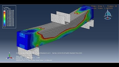 Simulation three points bending of Ultra High Performance Concrete beam with metal foam in Abaqus