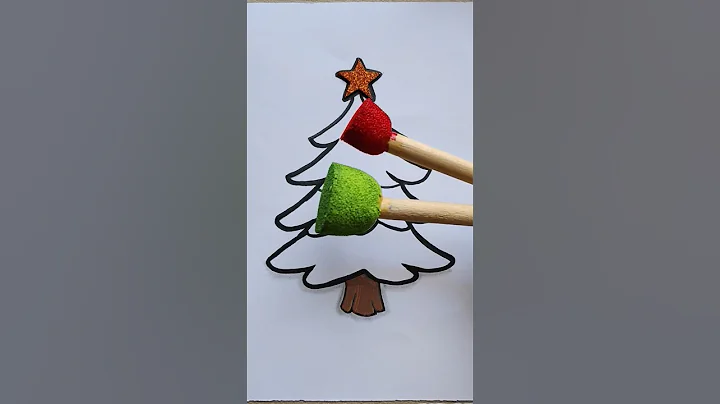 Let's Paint a Christmas Tree with Acrylic Technique! 🎅✨😍 #shrots #shortsfeed #art #shortsart