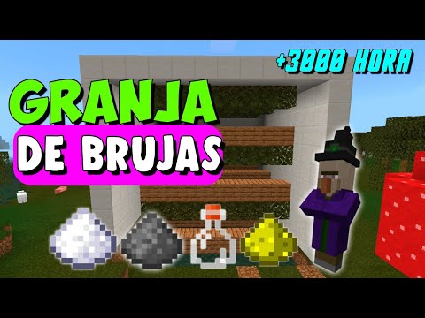 Granja De Brujas Minecraft Bedrock 1 16 100 Como Hacer Una Granja De Brujas En Minecraft Pe 1 16 100 Youtube