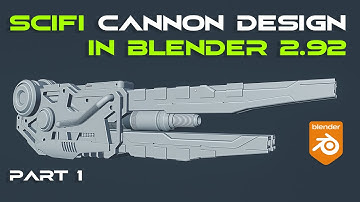 SCIFI plasma cannon design in Blender - with Hard OPS and Boxcutter PART 1