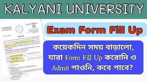 reopened examination portal / form fill up reopen 6th semester #admit_card  #kalyani_university